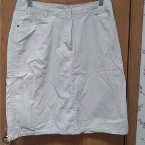 Talbots Cream Midi Skirt